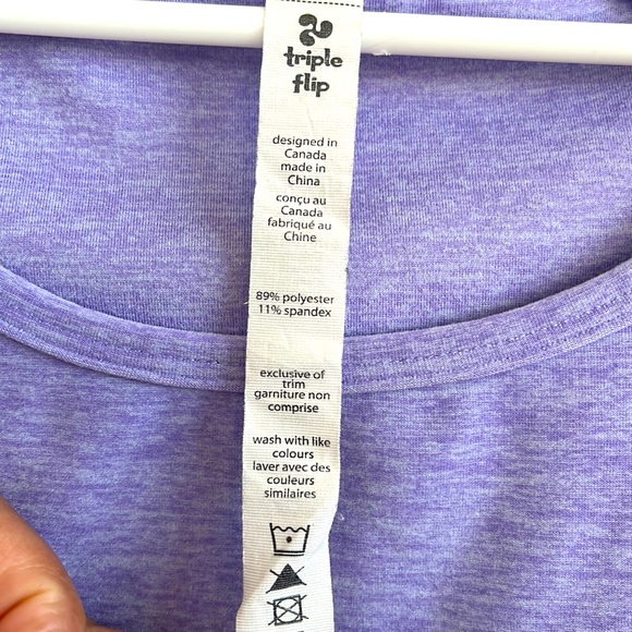 TRIPLE FLIP PURPLE SHIRT WOMEN SIZE 4 - Picture 4 of 9